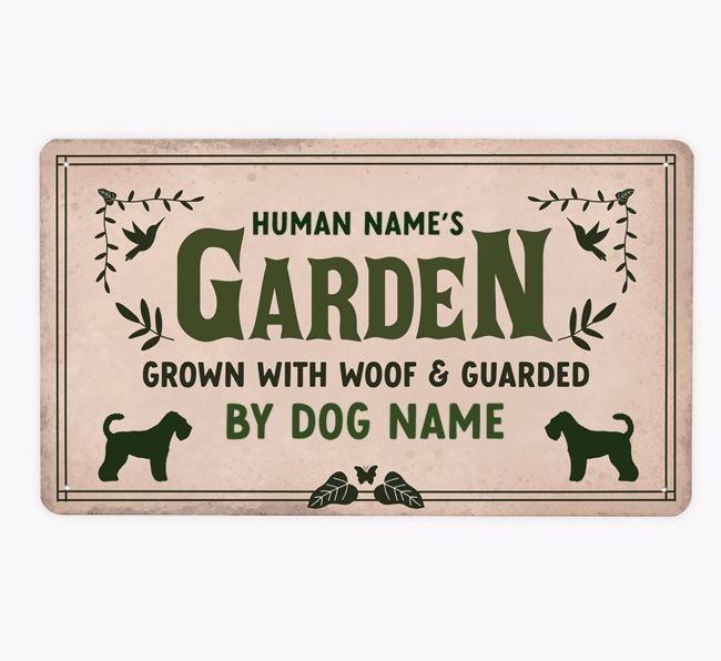 Garden, Grown With Woof: Personalized {breedFullName} Metal Sign